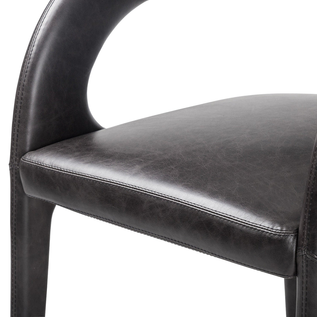 HAWKINS BLACK LEATHER DINING CHAIRBlackDining Chair223320 - 004