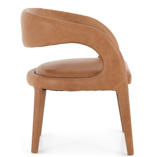 HAWKINS BUTTERSCOTCH LEATHER DINING CHAIR