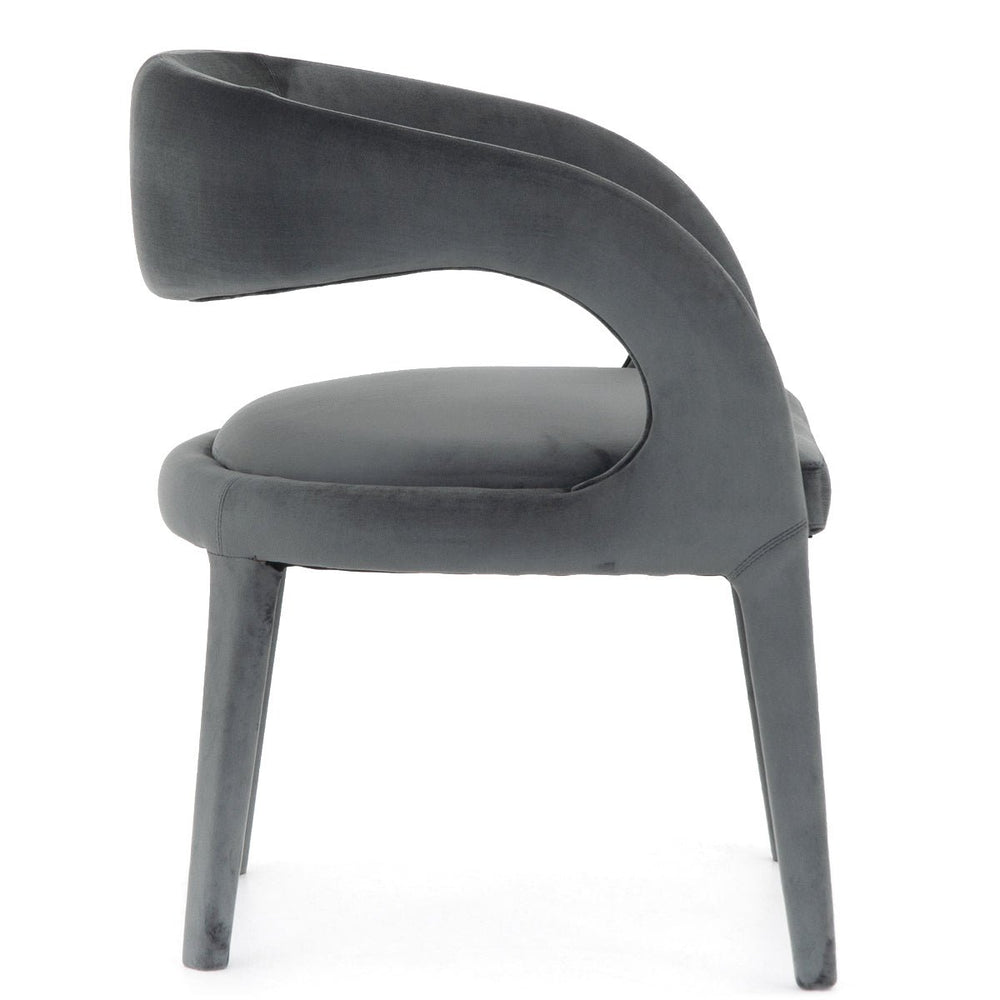 HAWKINS CHARCOAL VELVET DINING CHAIR