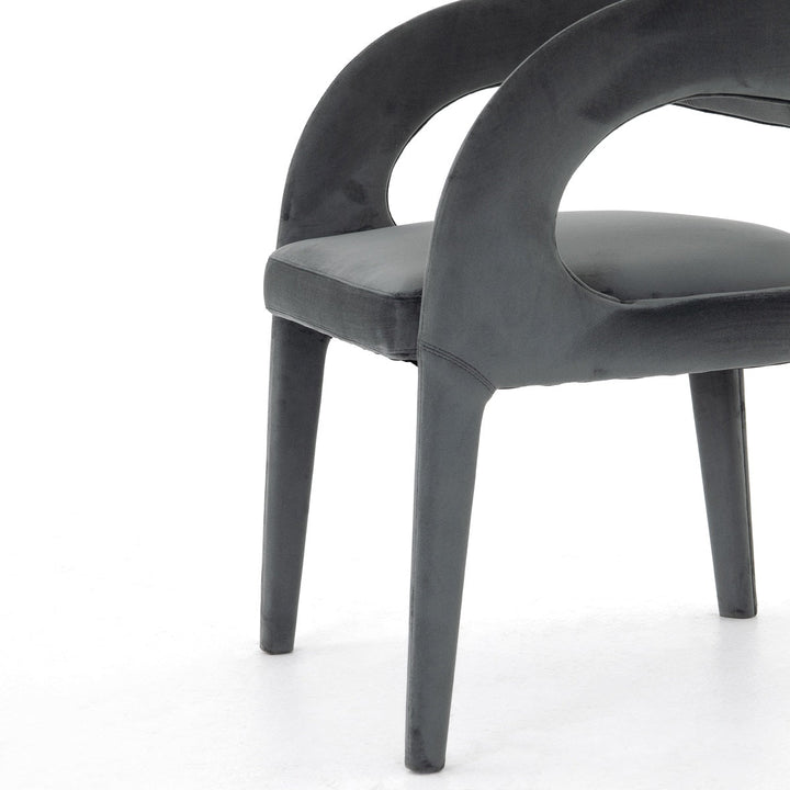 HAWKINS CHARCOAL VELVET DINING CHAIR