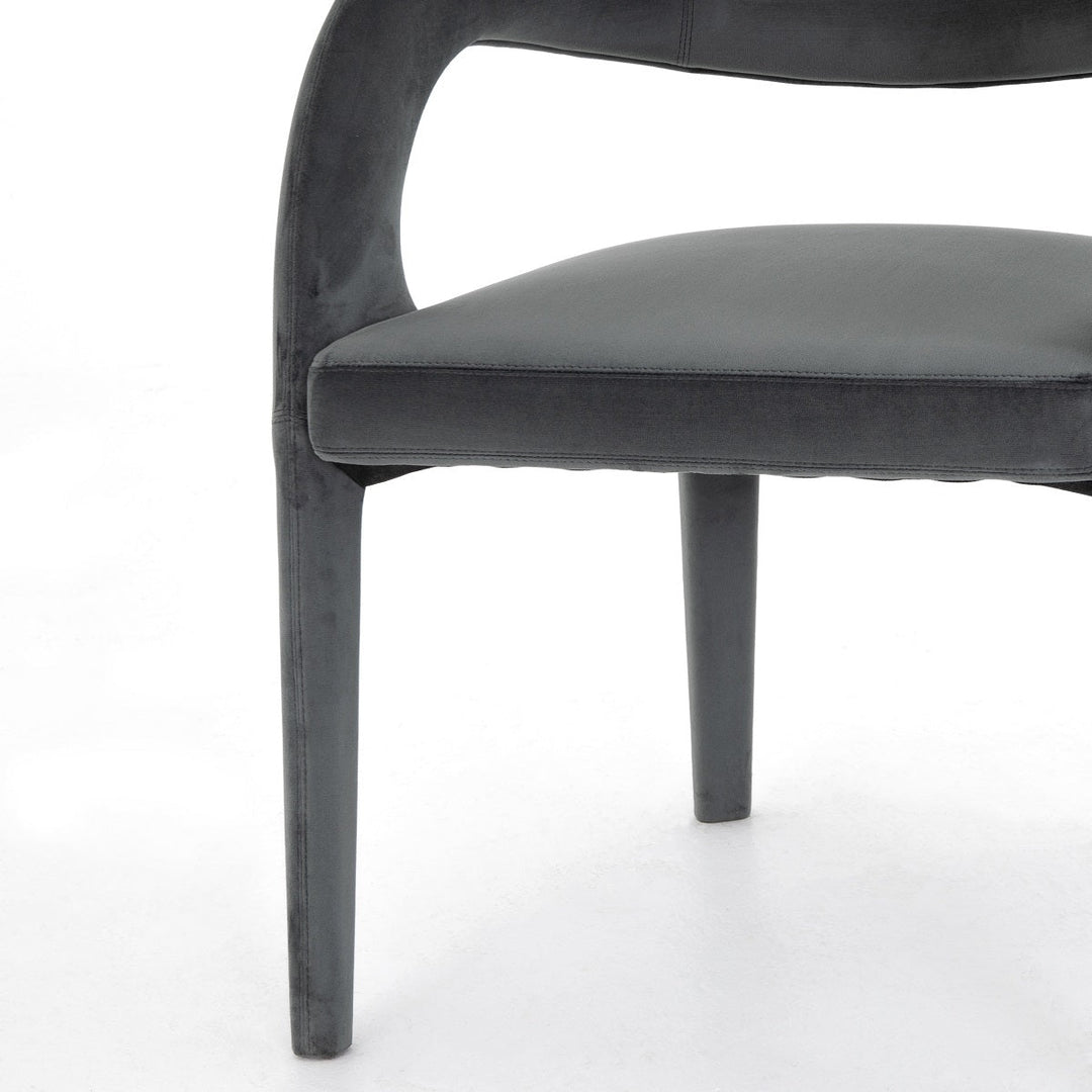 HAWKINS CHARCOAL VELVET DINING CHAIR