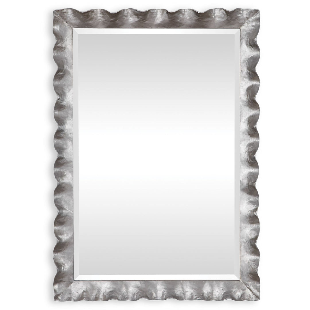 HAYA SCALLOPED EDGE SILVER LEAF MIRROR