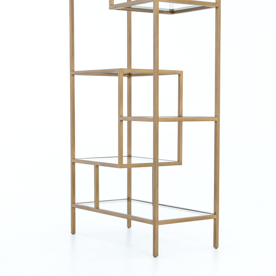 HELENA BRASS BOOKCASE 83"