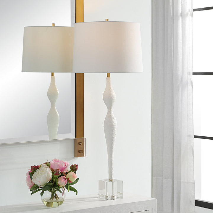 HELENA SLENDER WHITE TABLE LAMP