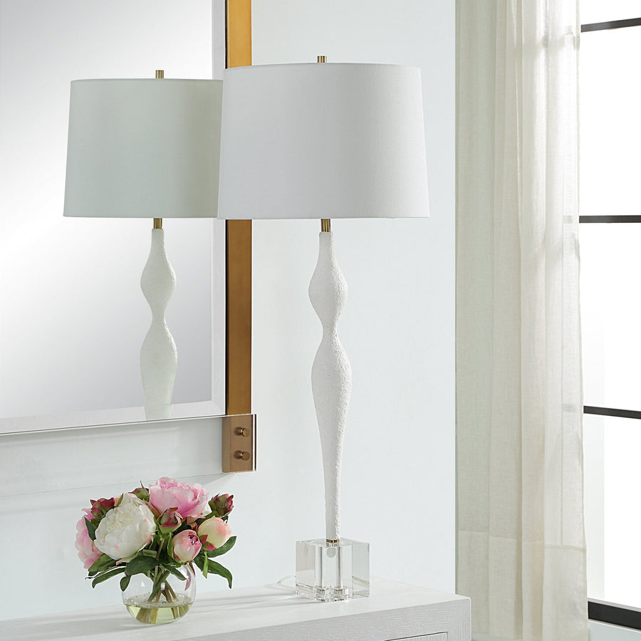 HELENA SLENDER WHITE TABLE LAMP