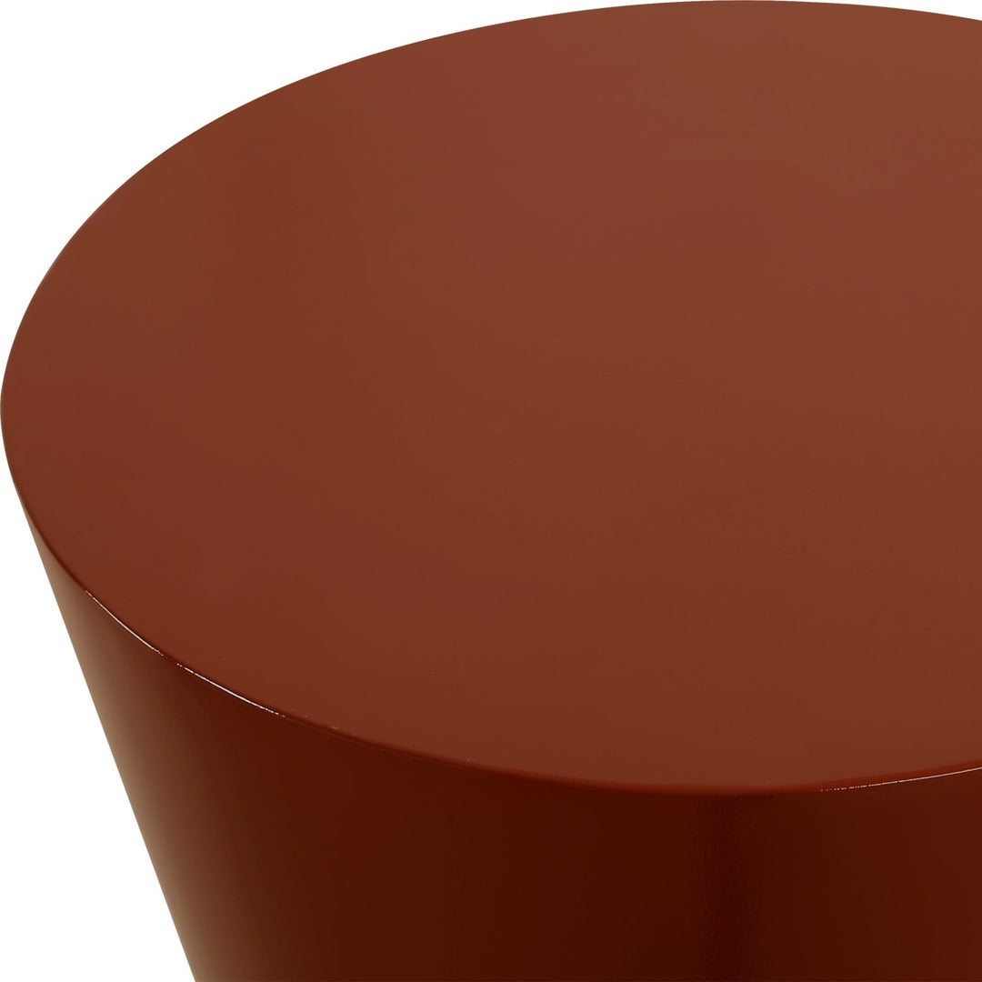 HEPLER GLOSS TERRACOTTA LACQUER DRINK TABLE