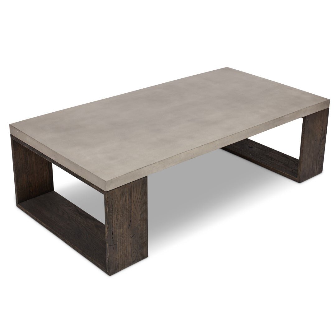 HERITAGE OAK + CONCRETE COFFEE TABLE