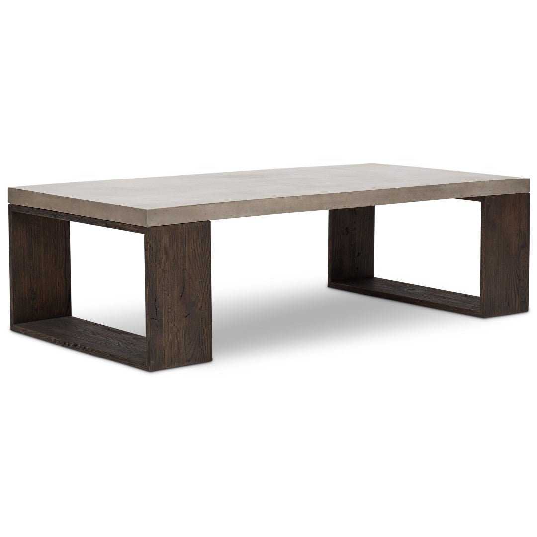 HERITAGE OAK + CONCRETE COFFEE TABLE