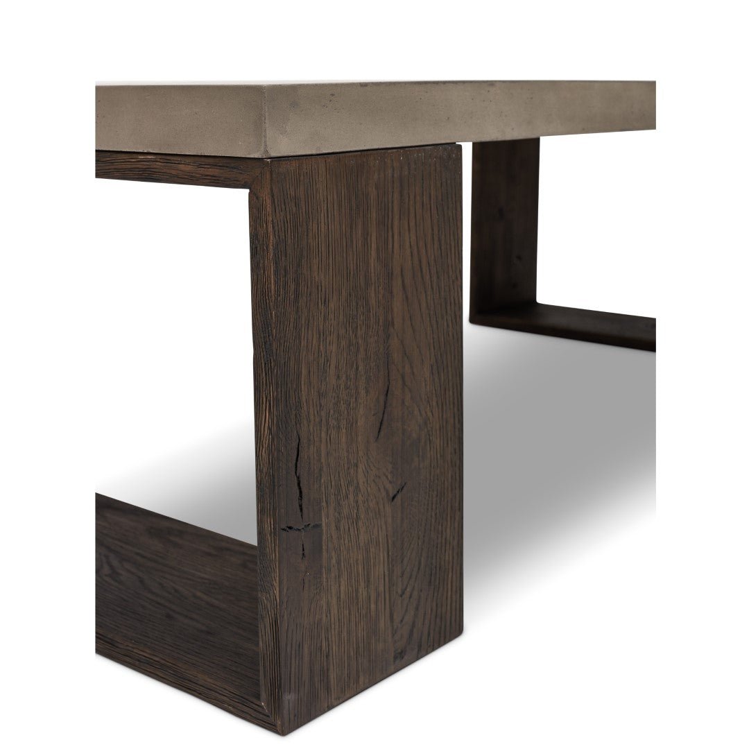 HERITAGE OAK + CONCRETE COFFEE TABLE