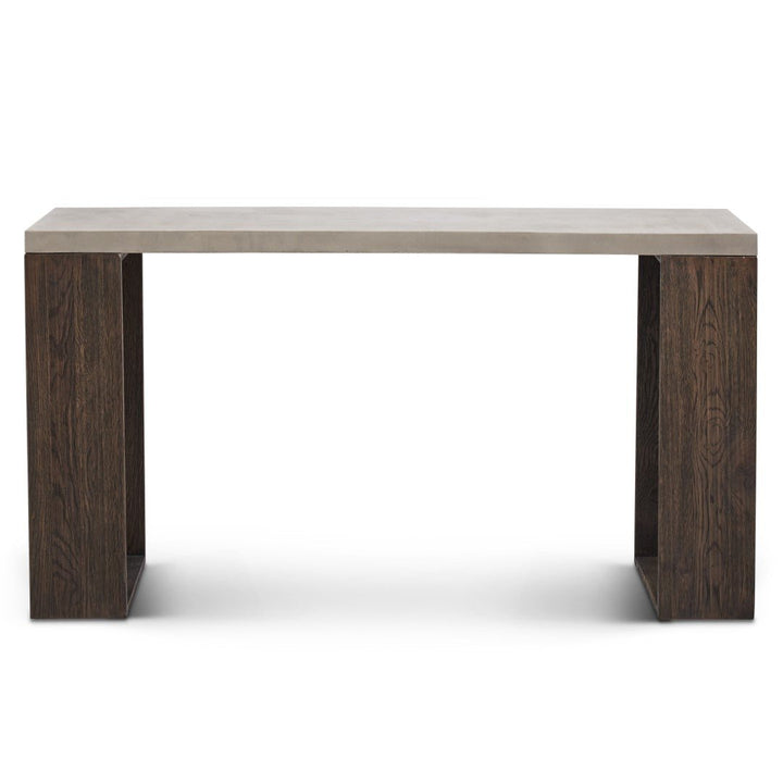 HERITAGE OAK + CONCRETE CONSOLE TABLE