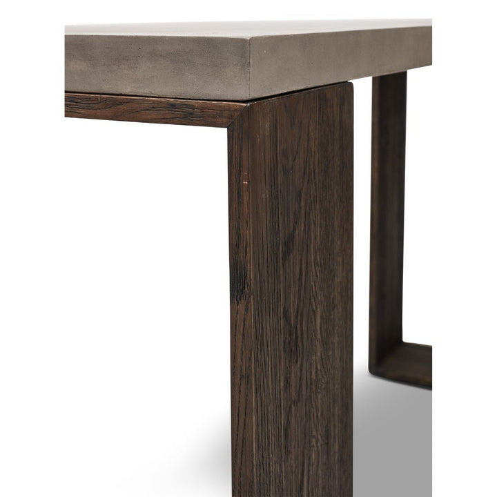 HERITAGE OAK + CONCRETE CONSOLE TABLE