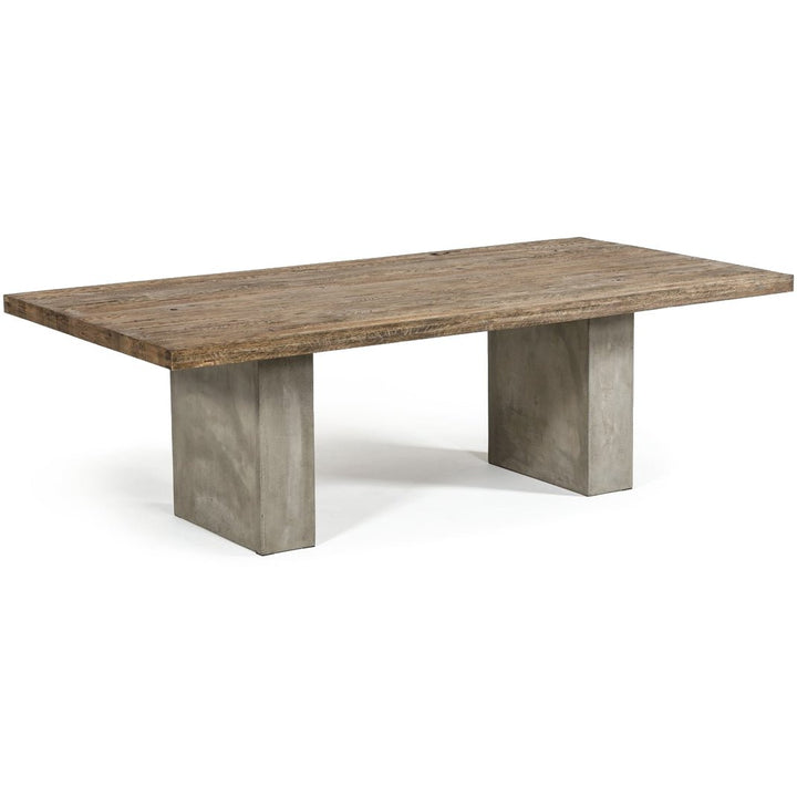 HERITAGE OAK + CONCRETE DINING TABLE