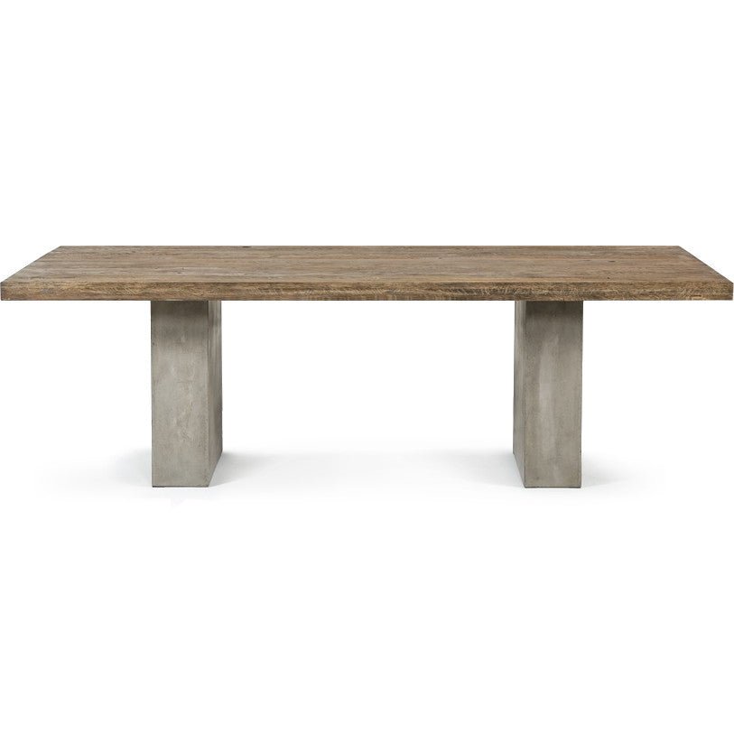 HERITAGE OAK + CONCRETE DINING TABLE