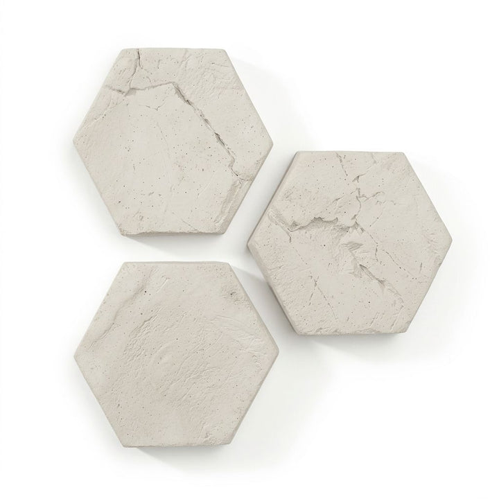 HEXAGON STONE WALL TILES | SET OF 3