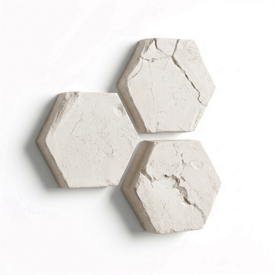 HEXAGON STONE WALL TILES | SET OF 3