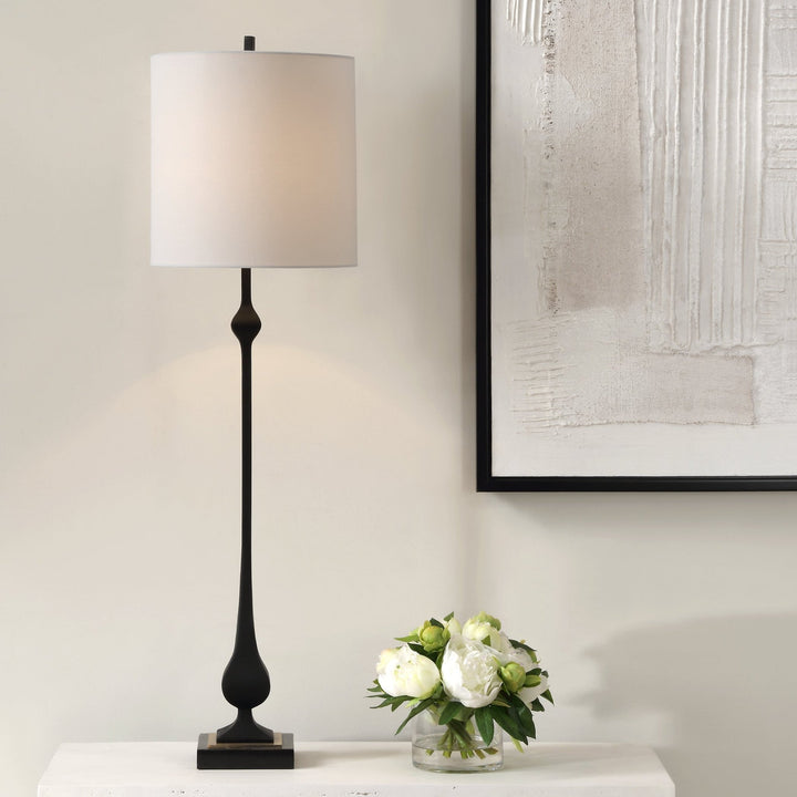 HIGHTOWER BLACK BUFFET LAMP