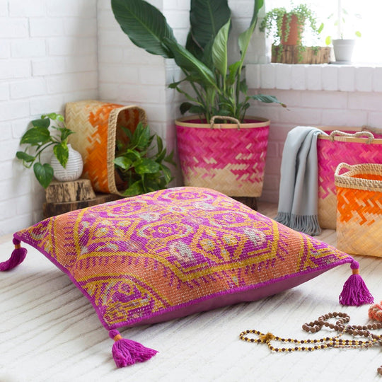 HILO PILLOW: FUCHSIA, ORANGE