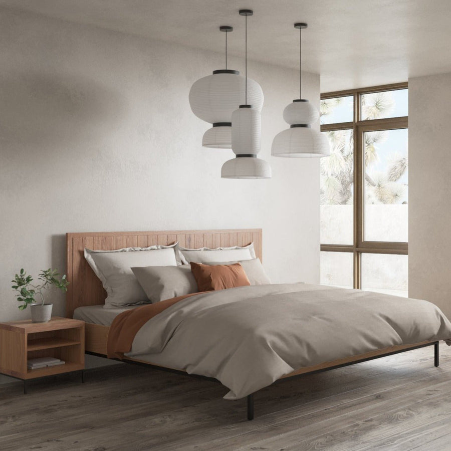 HOLSTED NATURAL OAK PLATFORM BED