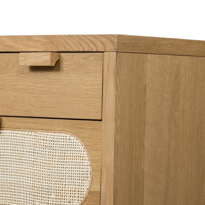 HONEY OAK + CANE DRESSER