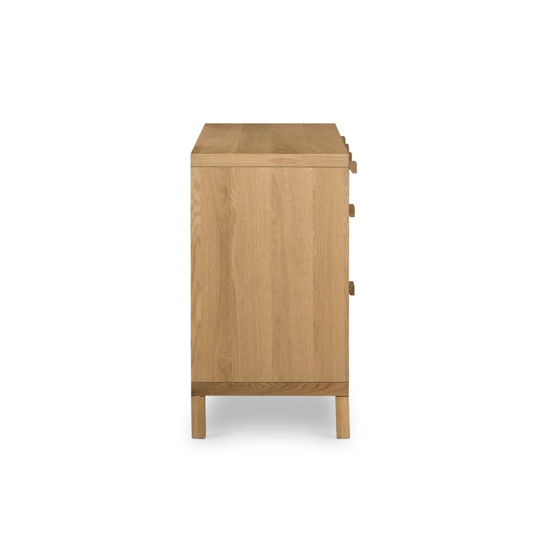 HONEY OAK + CANE DRESSER