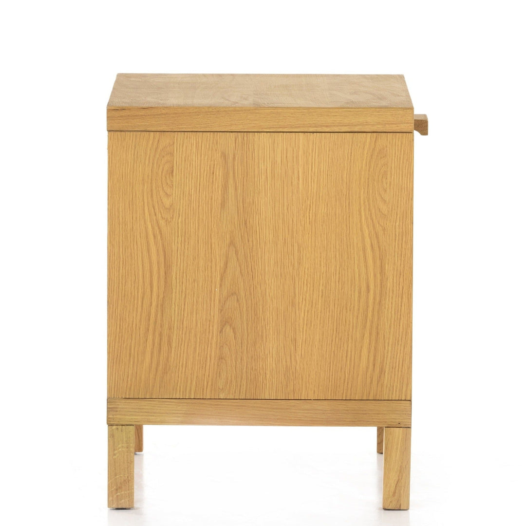 HONEY OAK + CANE END TABLE