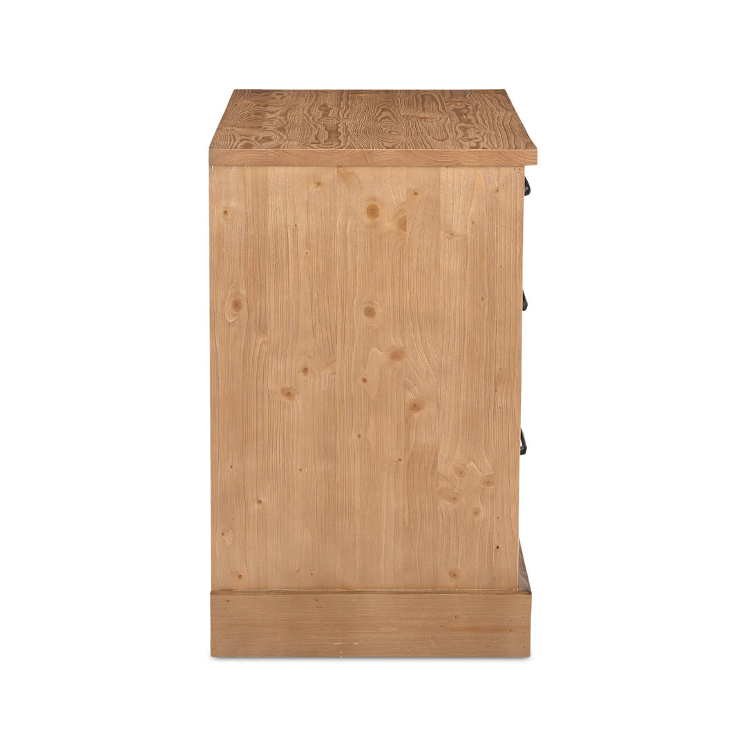 HONEY PINE 3 DRAWER NIGHTSTAND