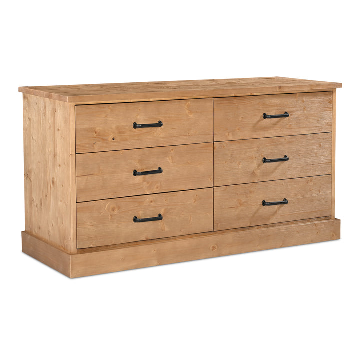 HONEY PINE 6 DRAWER DRESSER