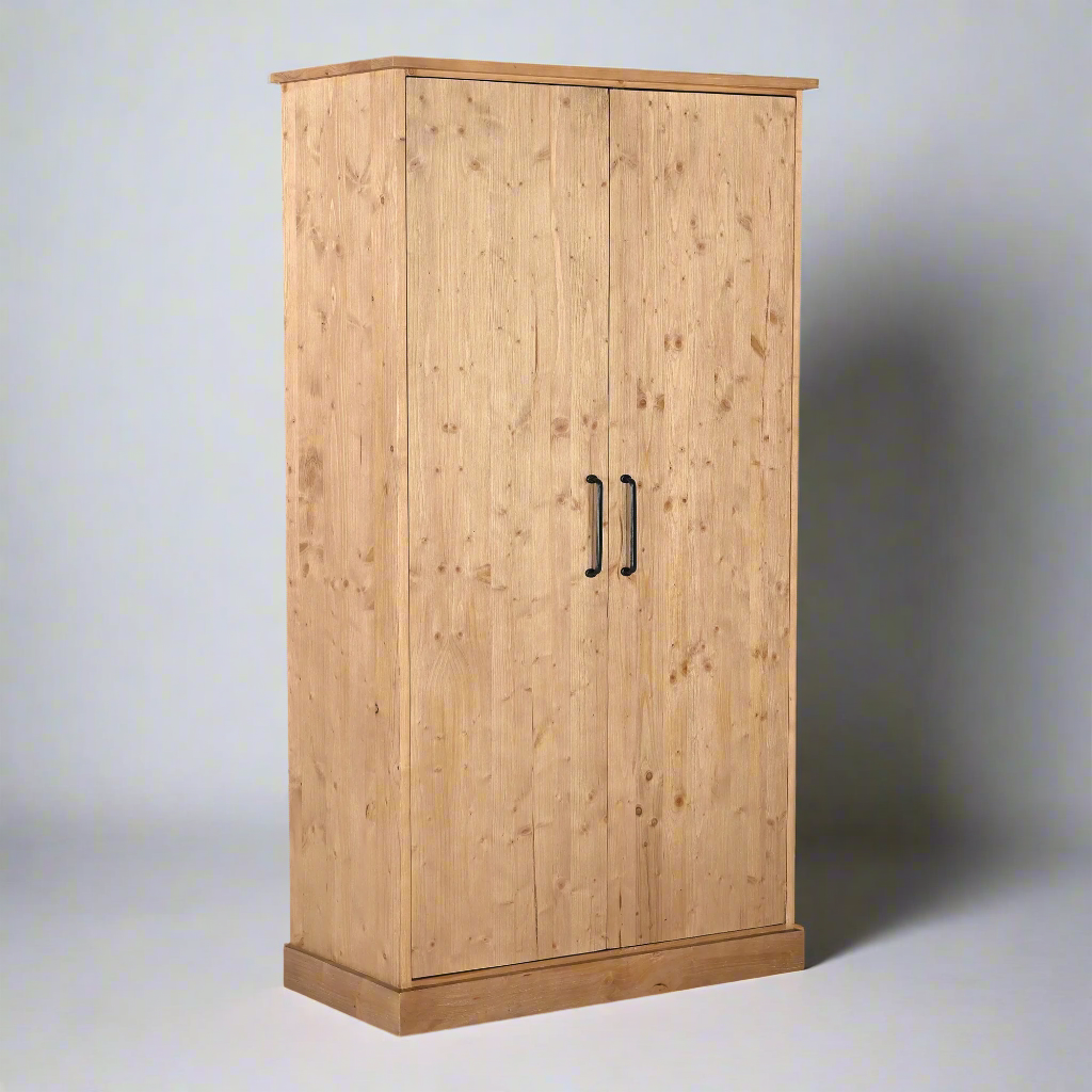 HONEY PINE TALL CUPBOARD CABINET