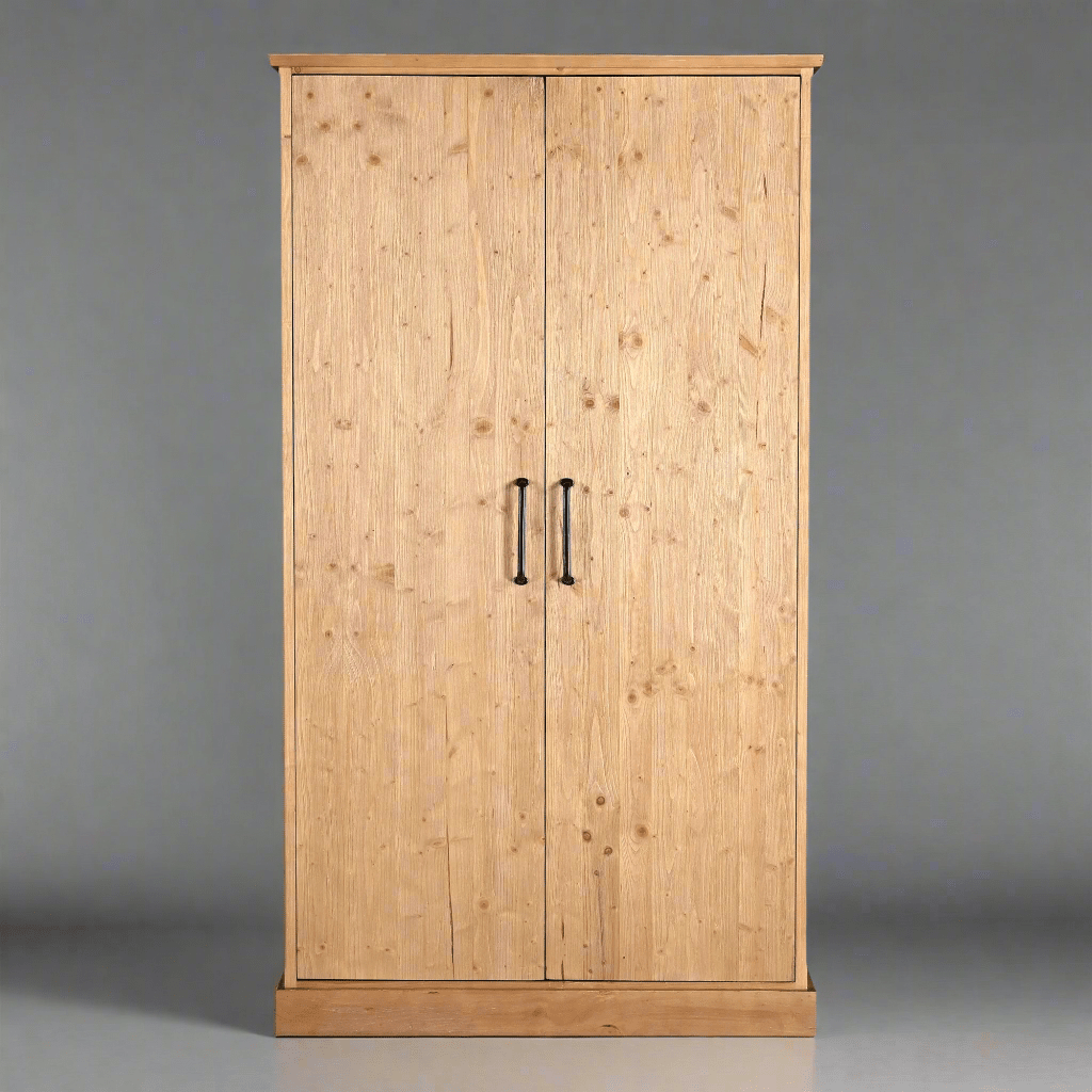 HONEY PINE TALL CUPBOARD CABINET