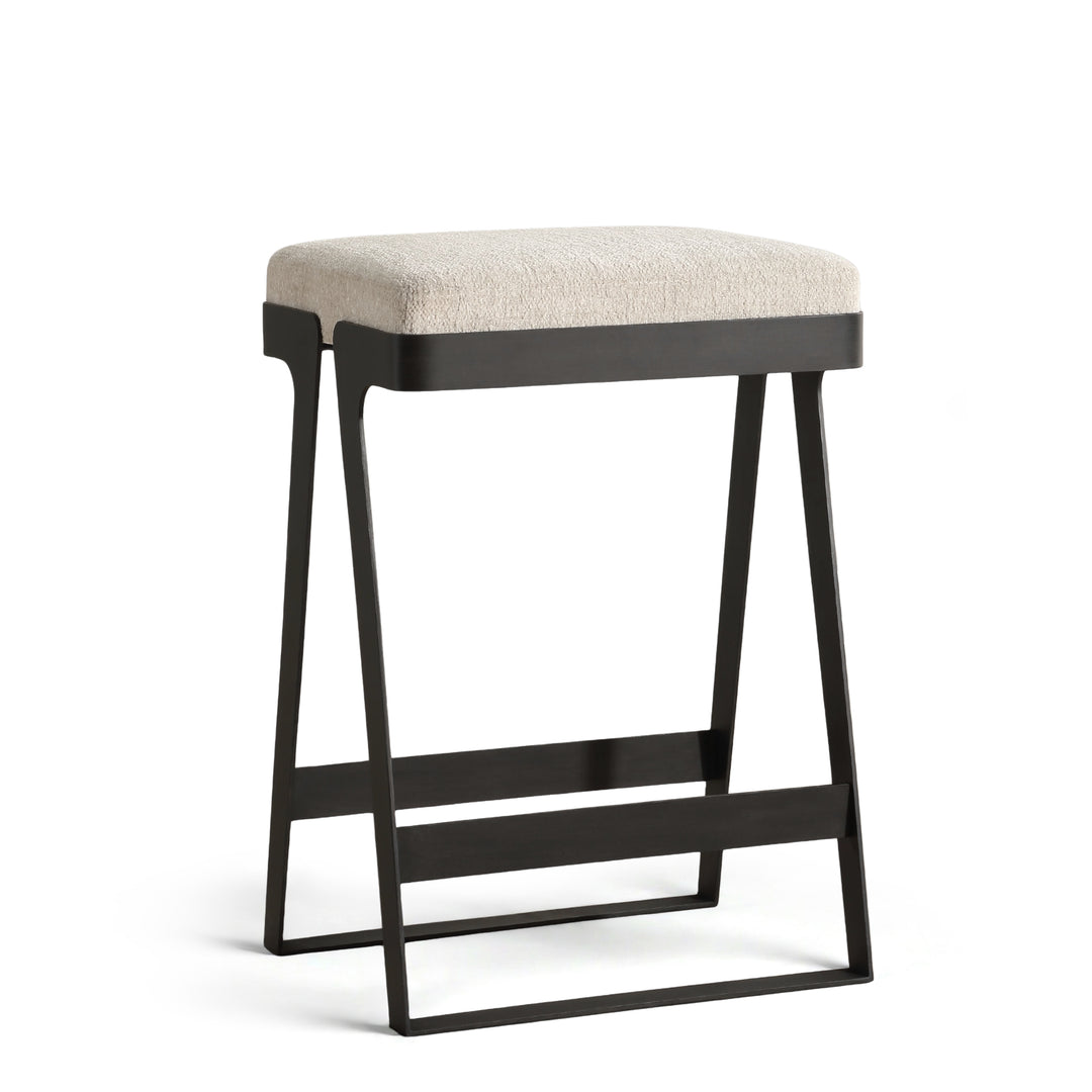 HOVER IVORY CHENILLE COUNTER STOOL