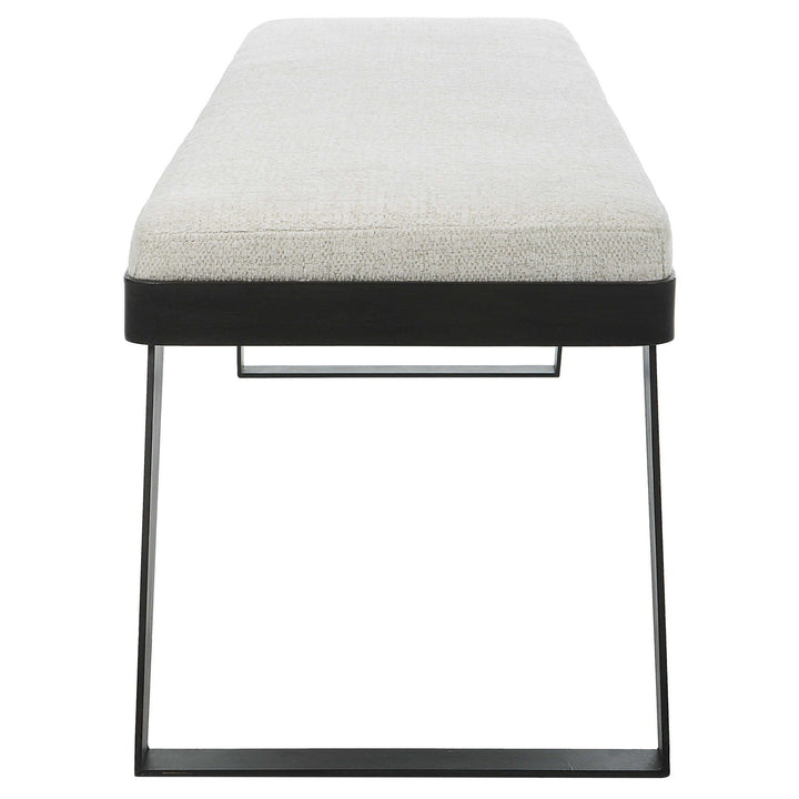 HOVER SOFT WHITE BOUCLE BENCH