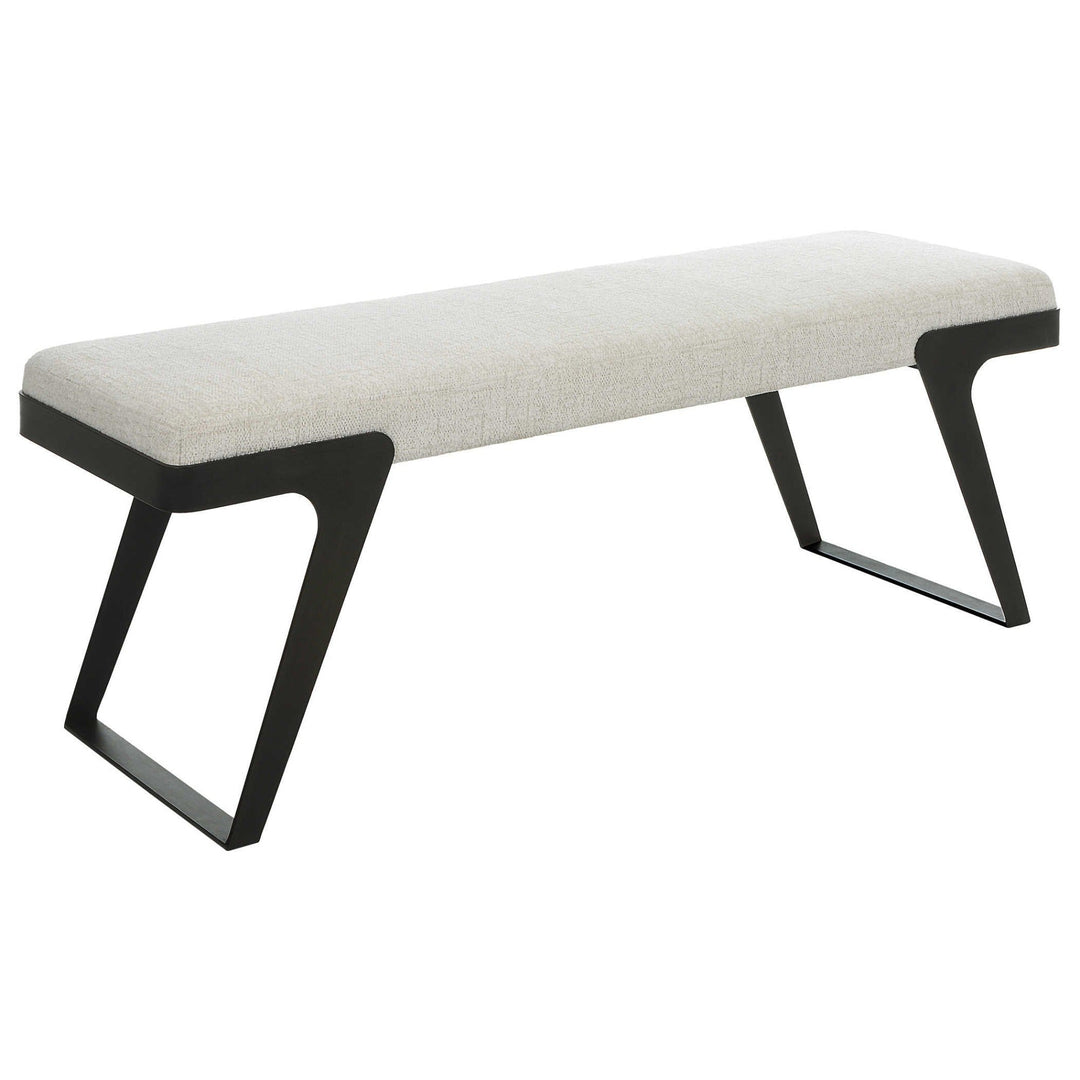 HOVER SOFT WHITE BOUCLE BENCH