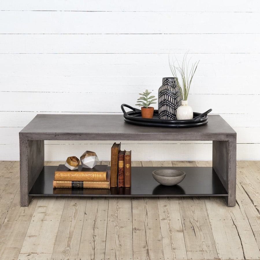 HUGO CONCRETE COFFEE TABLE: DARK GREY