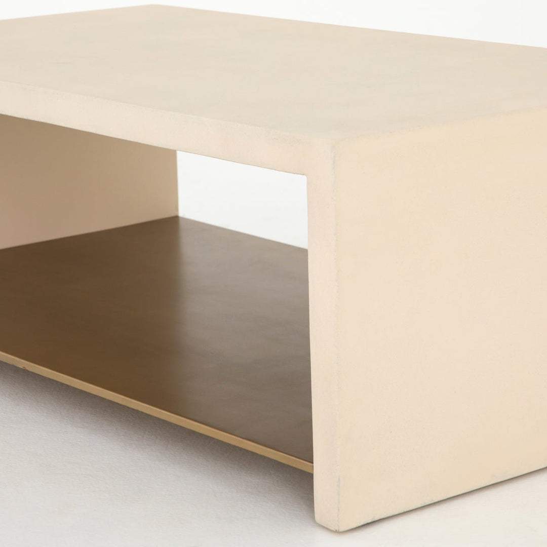 HUGO CONCRETE COFFEE TABLE: PARCHMENT