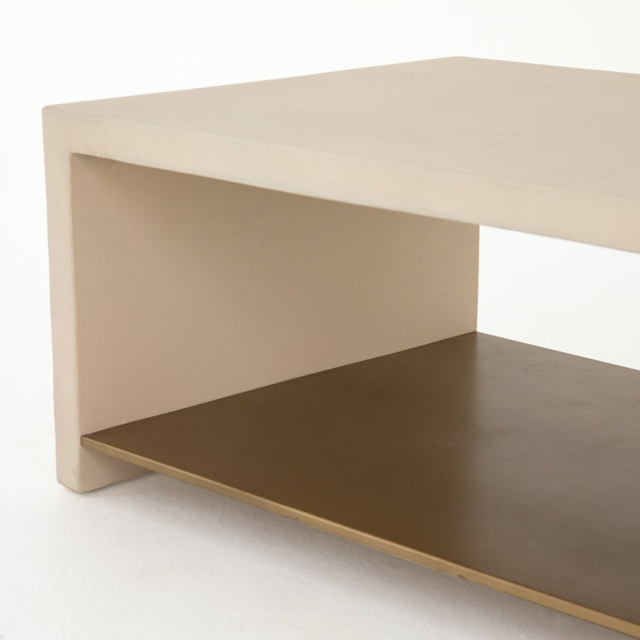 HUGO CONCRETE COFFEE TABLE: PARCHMENT