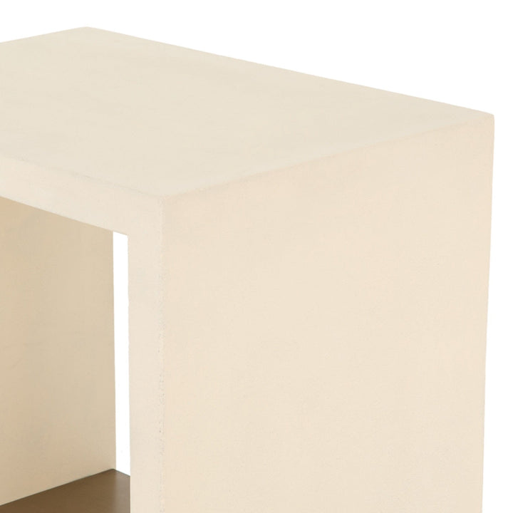 HUGO PARCHMENT CONCRETE END TABLE