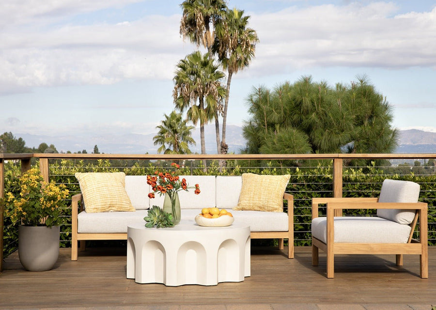 HUTCHINS IVORY CONCRETE COFFEE TABLE