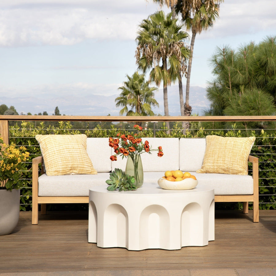 HUTCHINS IVORY CONCRETE COFFEE TABLE