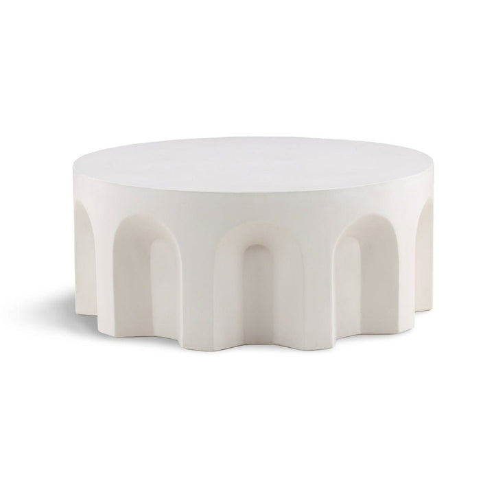 HUTCHINS IVORY CONCRETE COFFEE TABLE