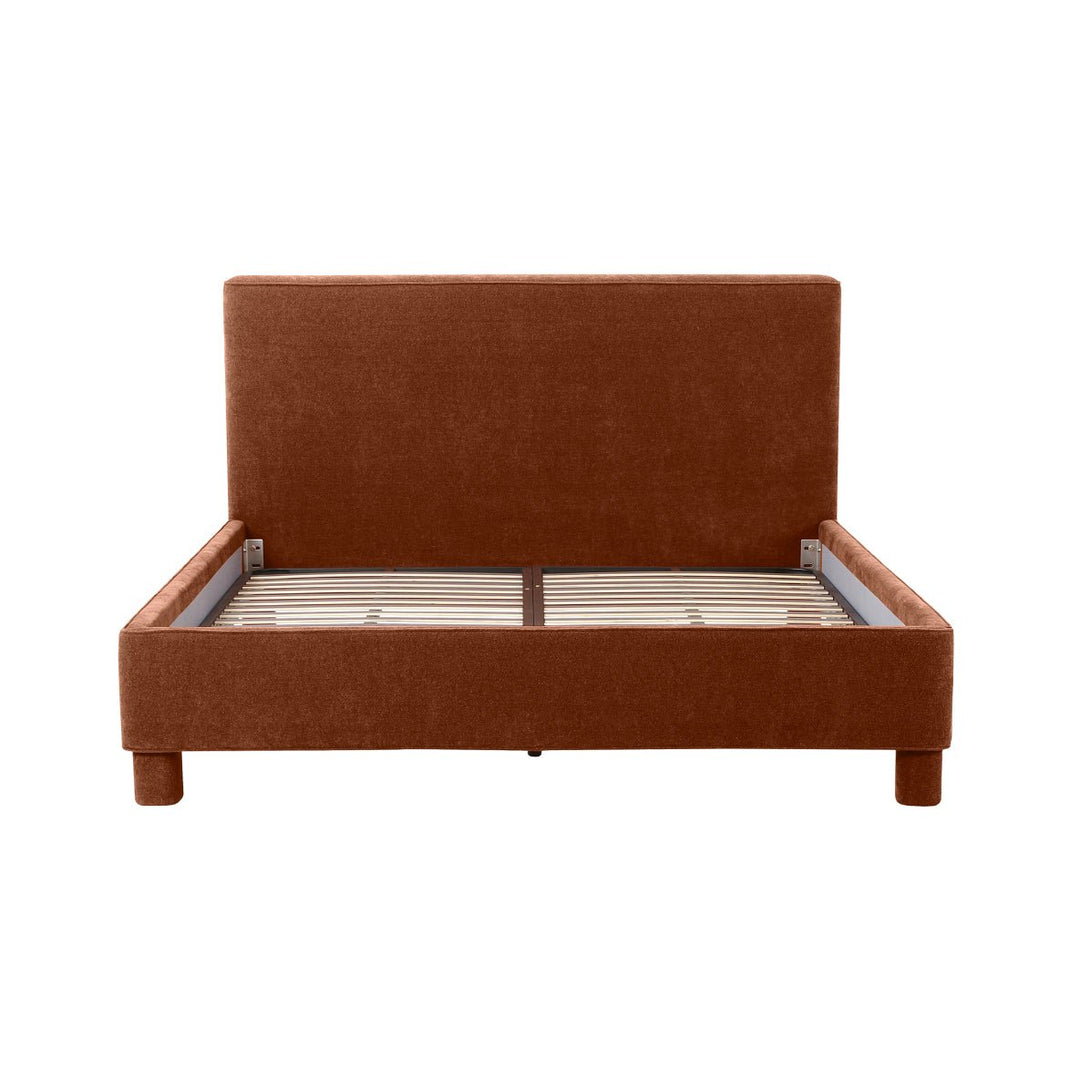 ICHIGO RUST VELVET UPHOLSTERED BED