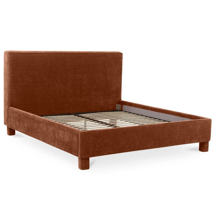 ICHIGO RUST VELVET UPHOLSTERED BED