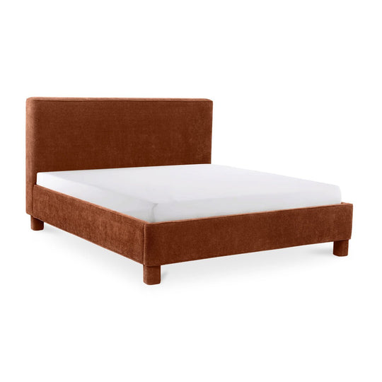 ICHIGO RUST VELVET UPHOLSTERED BED