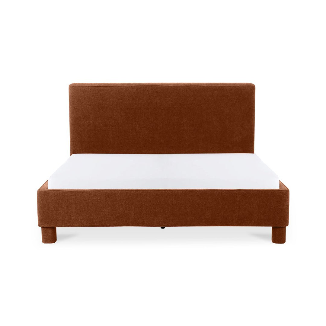 ICHIGO RUST VELVET UPHOLSTERED BED