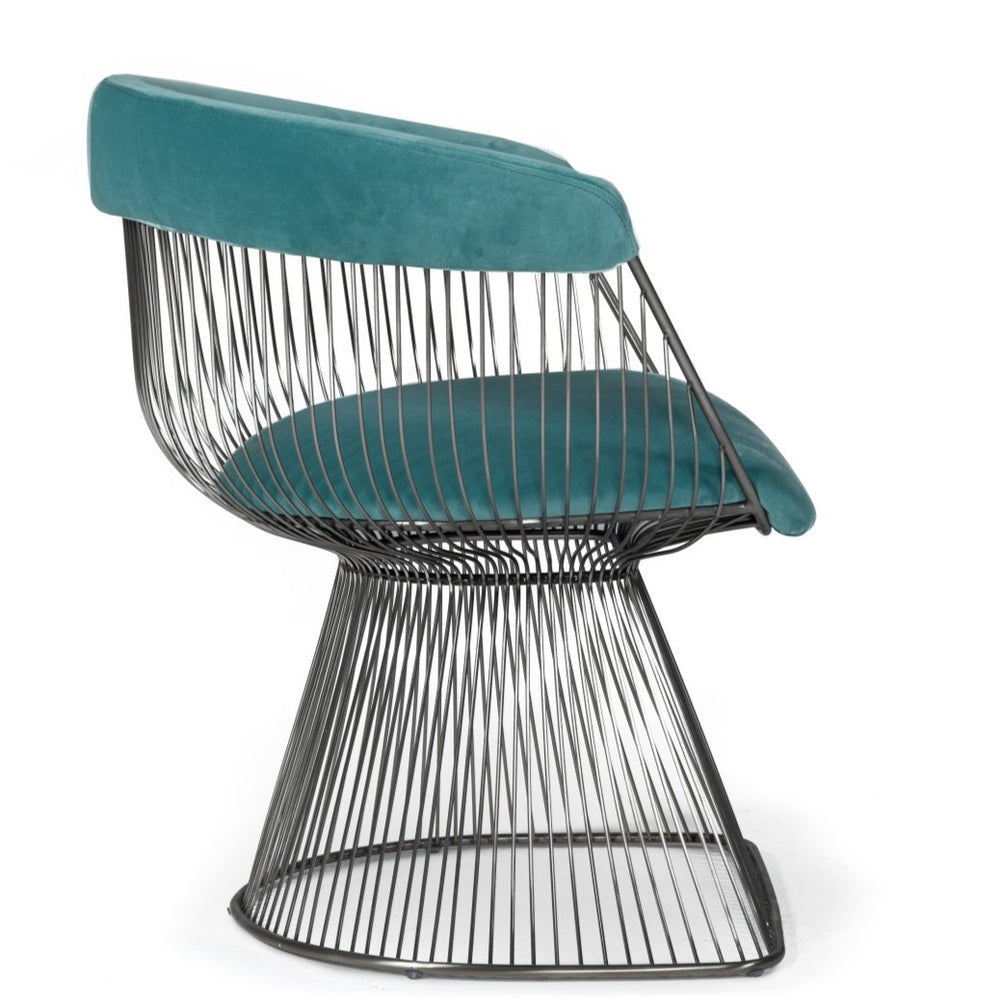 ICON DINING CHAIR: TEAL VELVET