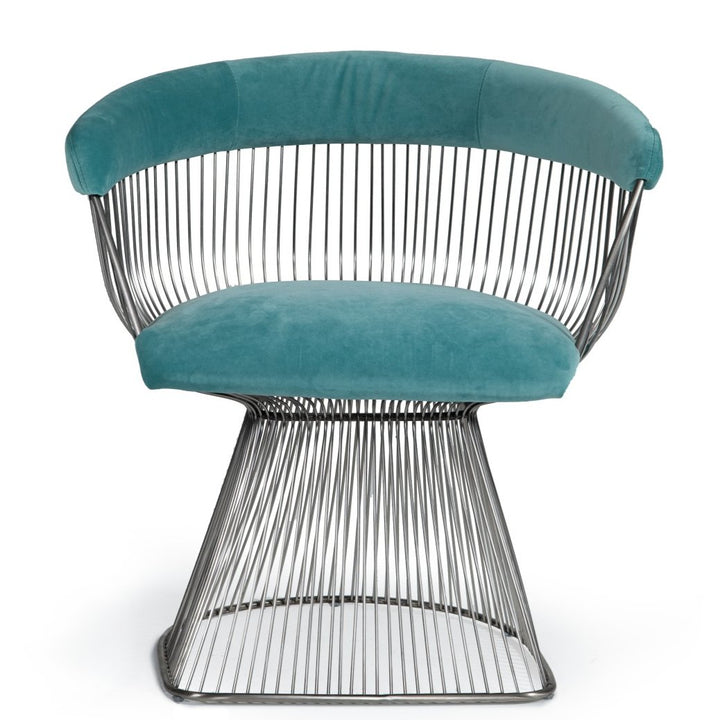 ICON DINING CHAIR: TEAL VELVET