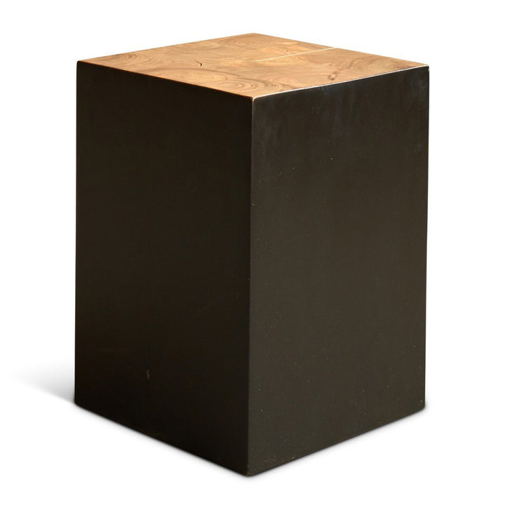 ACACIA WOOD BLOCK STOOL