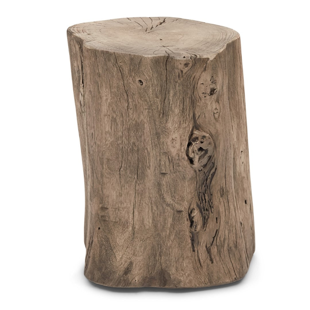 Solid Wood Stump Stool | 4 Finishes: Black, Brown