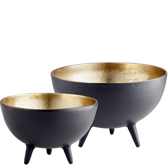 INCA BLACK + GOLD ALUMINUM BOWLS