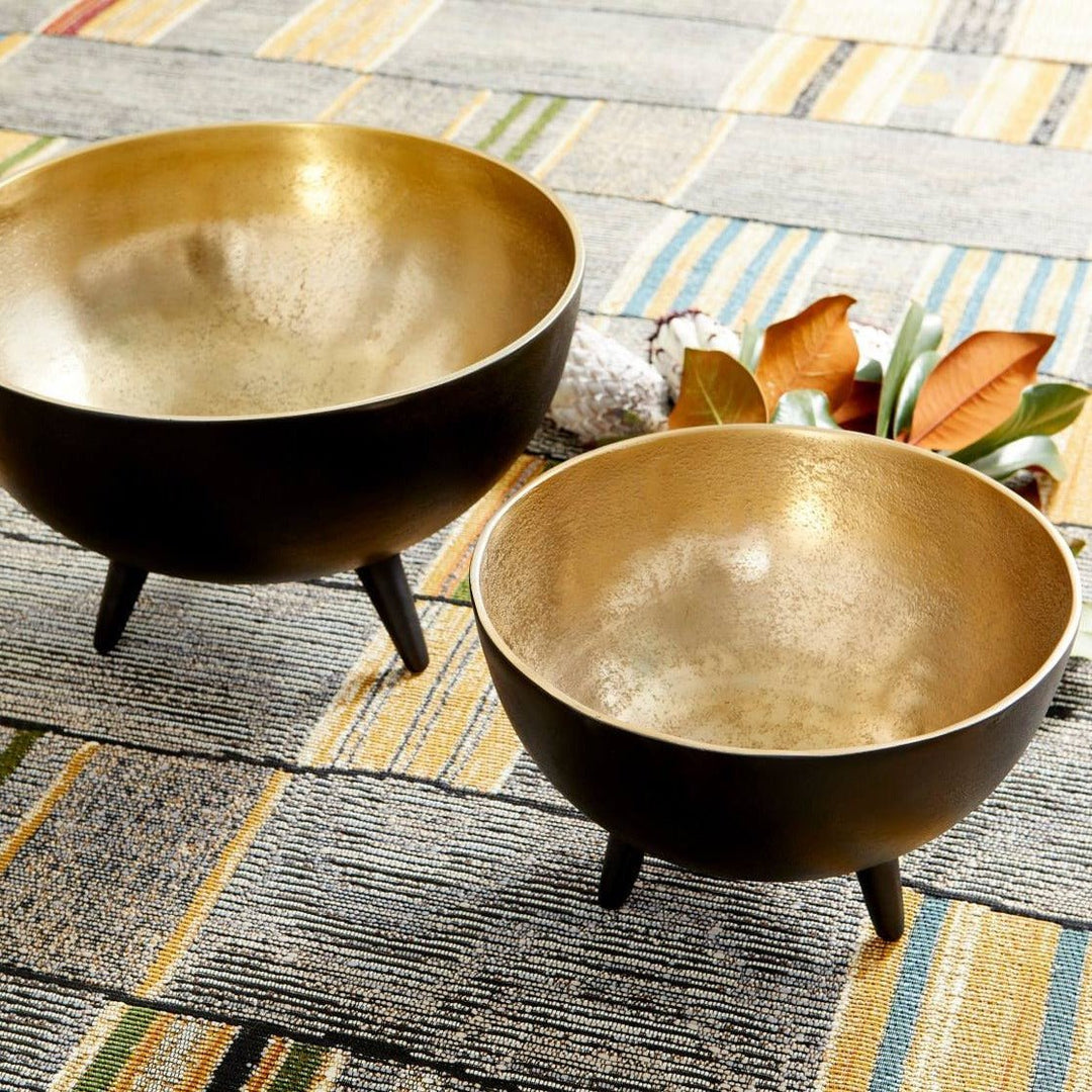 INCA BLACK + GOLD ALUMINUM BOWLS