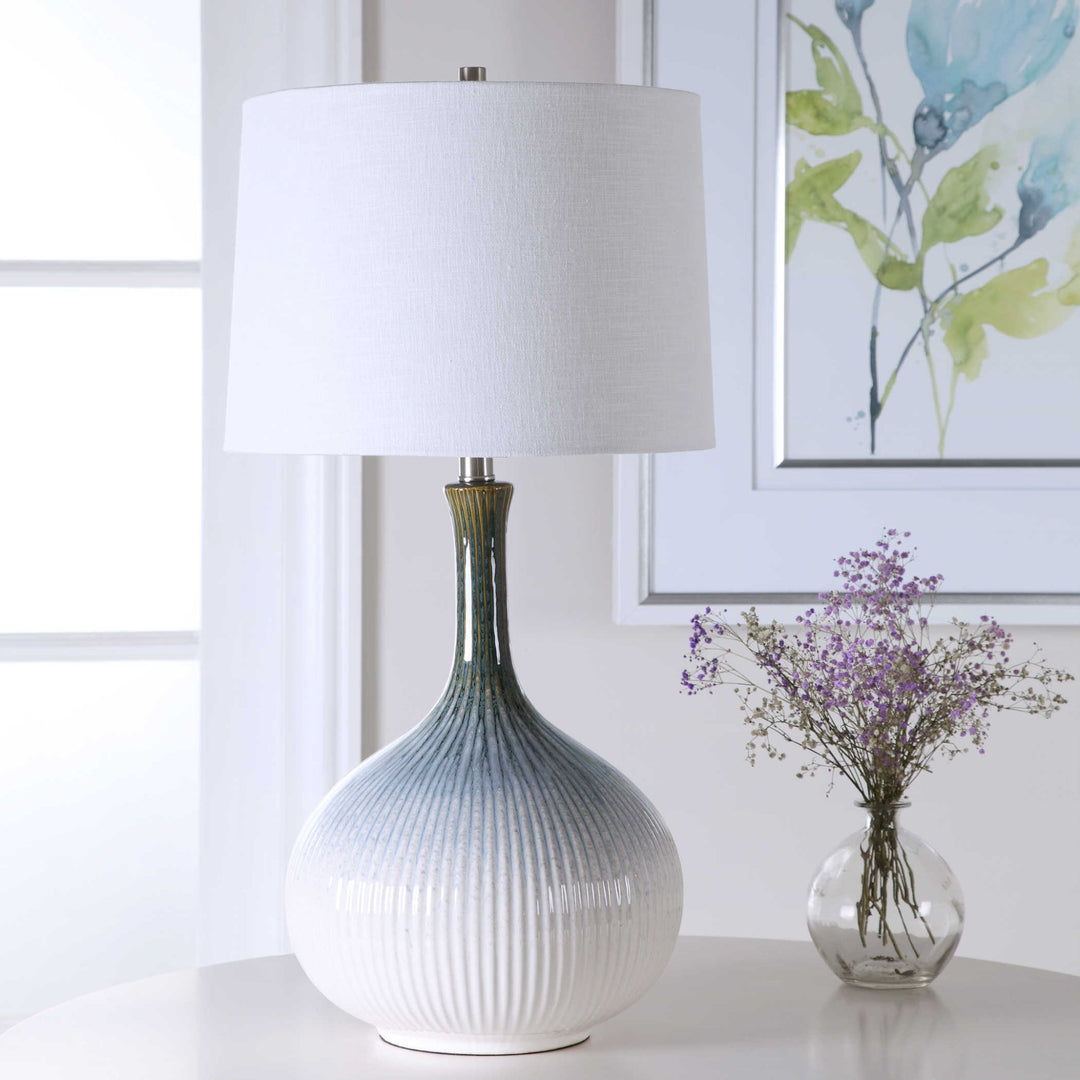 INDIGO OMBRE CERAMIC BULB LAMP